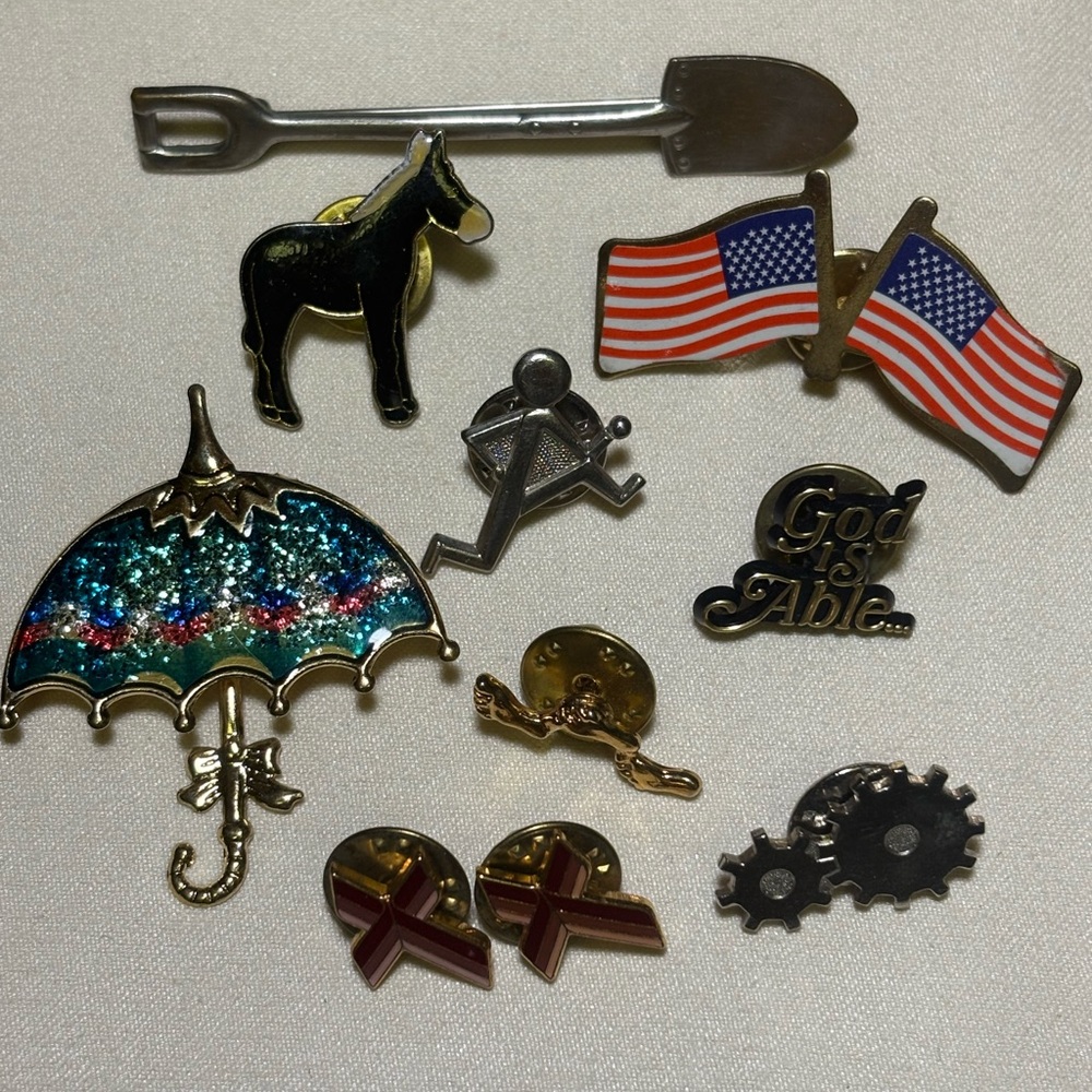 Vintage Brooch and Pin Lot Bundle of 10